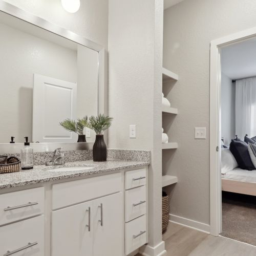 Spa-inspired bathrooms.	