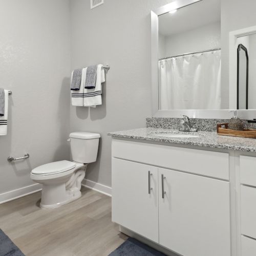 Spa-inspired bathrooms.	