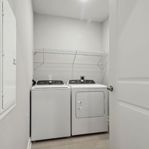 Walk-in laundry rooms.	
