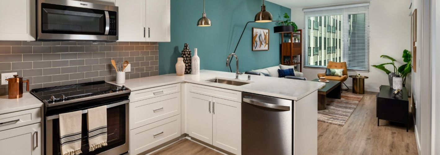 Trademark : Modern kitchen with stainless steel appliances