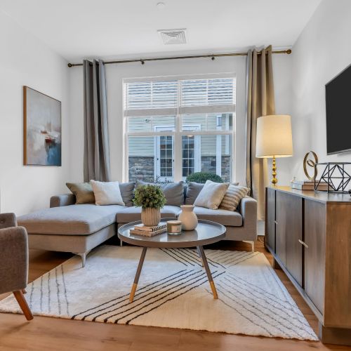 Closeup view of living room	