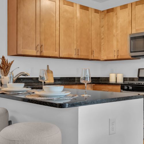 Kitchen and island dining	