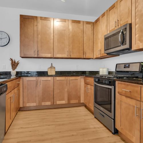 Spacious kitchen area	