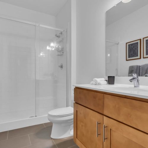 Bathroom with walk-in shower	