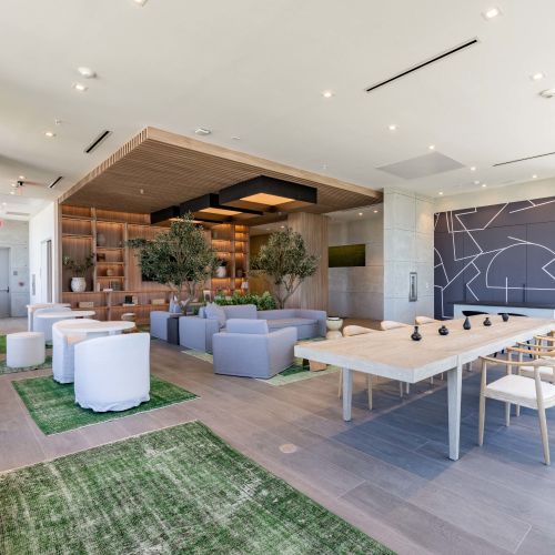 Connect with neighbors in the large club room space