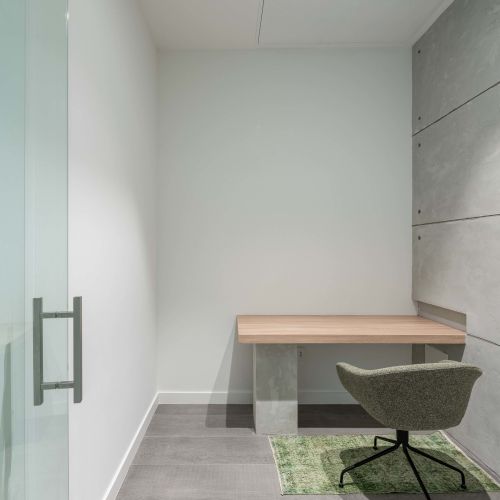 Private coworking spaces available