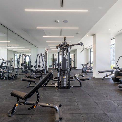 Bright and spacious fitness center