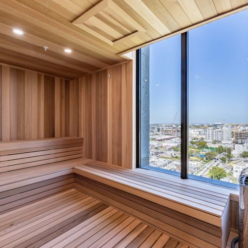 Let all of your stress drain away in the sauna