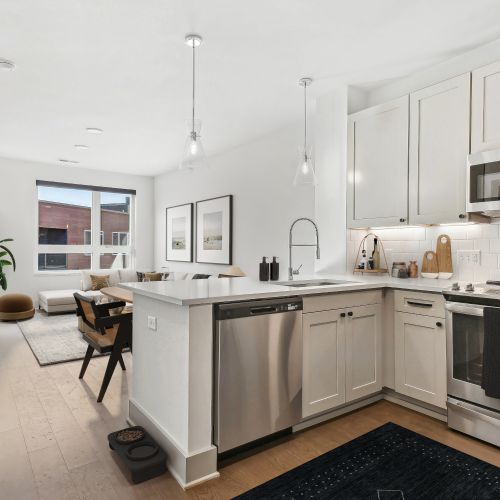 Bright open kitchen spaces invite you home.