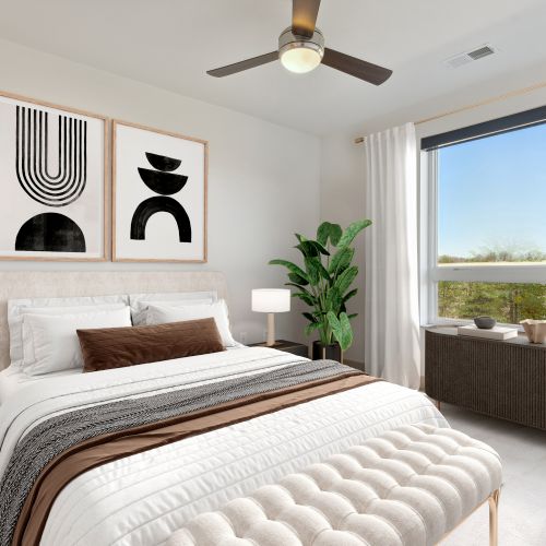 Bedrooms spaces accompanied by views over Mclean.