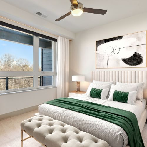 Large primary bedrooms with accompanied balcony space.