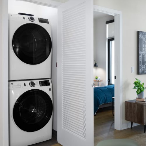 Our apartment homes feature a full-size washer and dryer for your convenience. 	
