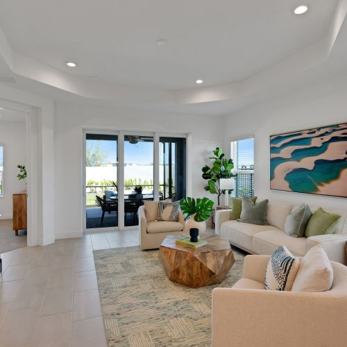 Elegant ceramic tile in common areas	