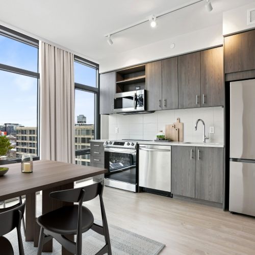 Large windows create bright living spaces