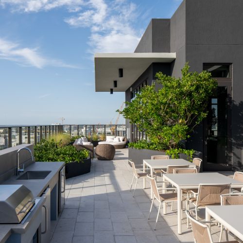 Grill and entertain from the rooftop