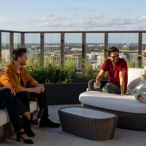 Entertain at the rooftop lounge