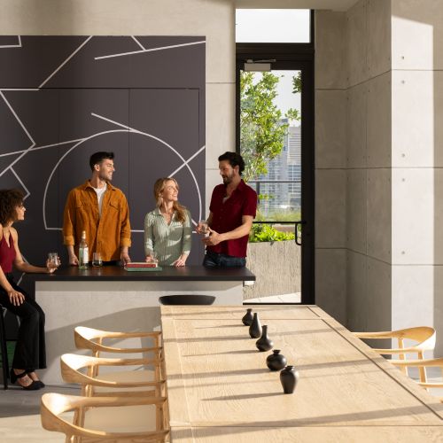 Entertain friends at the clubroom bar