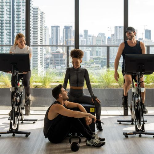 Bright and energizing fitness center
