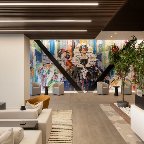 Modern and thoughtfully designed lobby