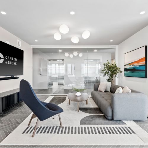 Elegant design, comfortable seating – welcome to our chic lounge	