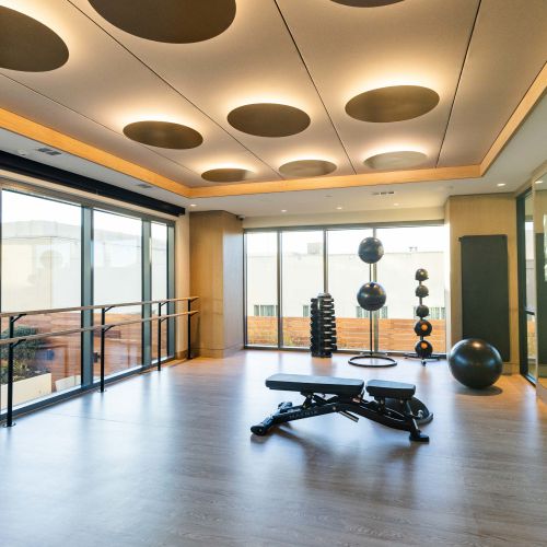 Fitness Studio with Echelon Fitness Mirror	