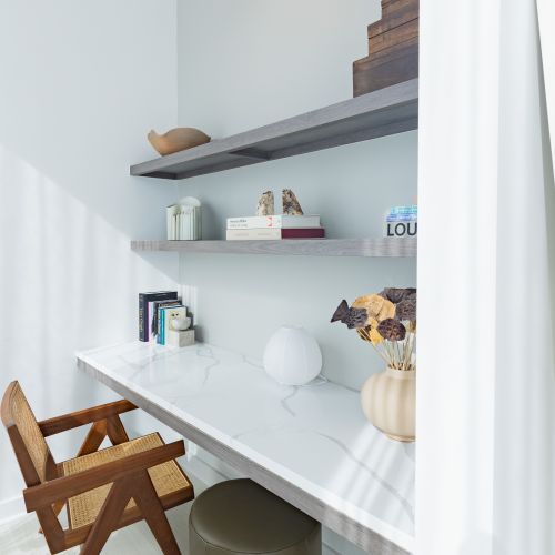 2 Bedroom Floor Plan - Built-In Desk	