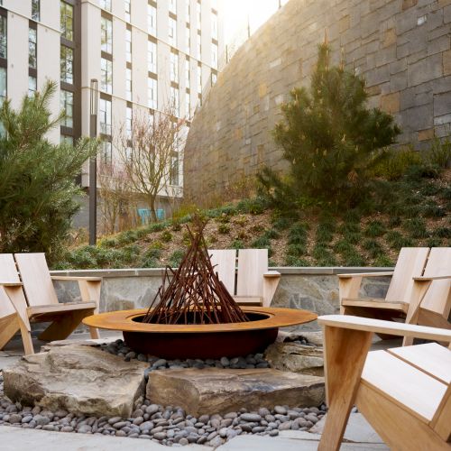 Fire pit areas complete the perfect summer evening or night	