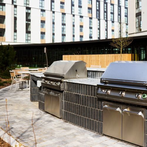 Enjoy dinner on the grill from the convenience of the courtyard	