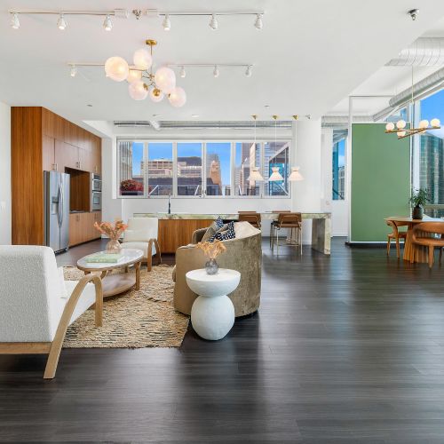 The lounge has been expertly curated to create a relaxed, contemporary-styled environment.	