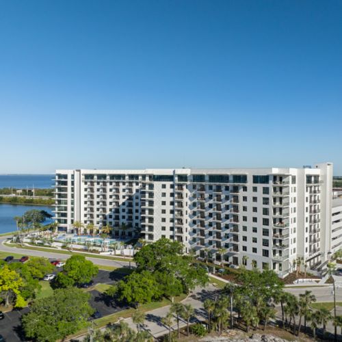 NOVEL Beach Park building from a distance
