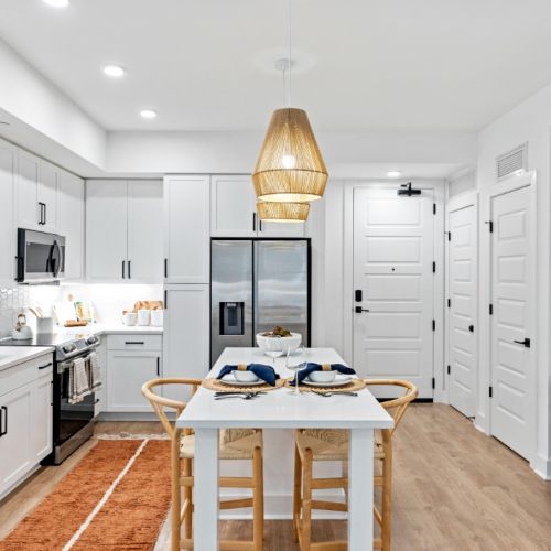 NOVEL Beach Park model apartment kitchen