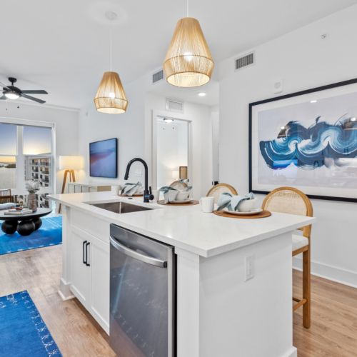 NOVEL Beach Park model apartment kitchen