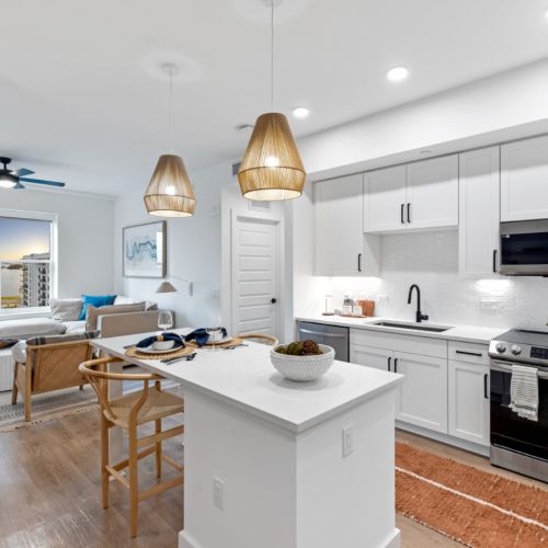 NOVEL Beach Park model apartment kitchen