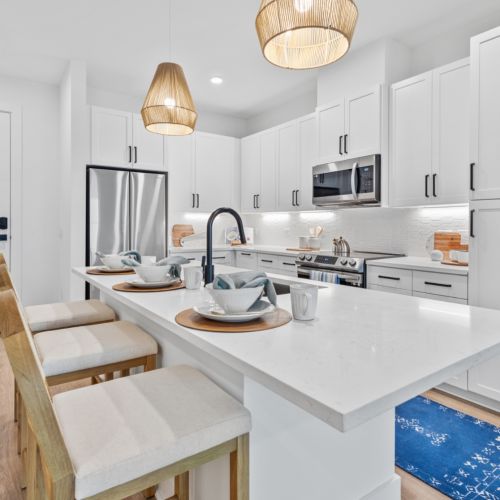 NOVEL Beach Park model apartment kitchen