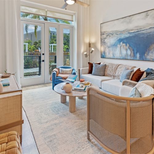 NOVEL Beach Park model living room 2 bedroom apartment