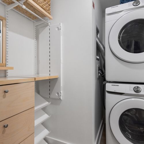 NOVEL Beach Park closet with washer and dryer