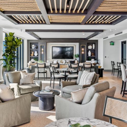 NOVEL Beach Park sunset lounge seating on 9th floor