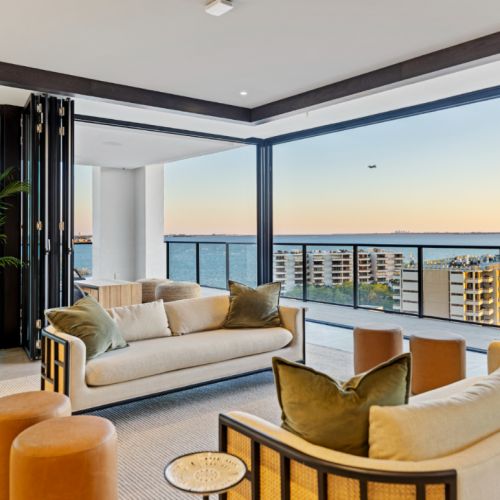 NOVEL Beach Park sunset lounge with retractable doors