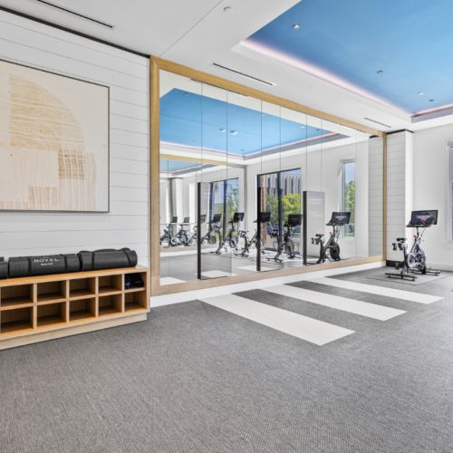 NOVEL Beach Park spin and fitness class room