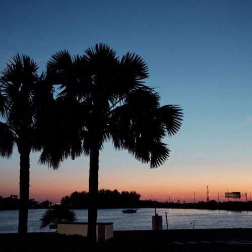 Sunset looking onto Old Tampa Bay from NOVEL Beach Park