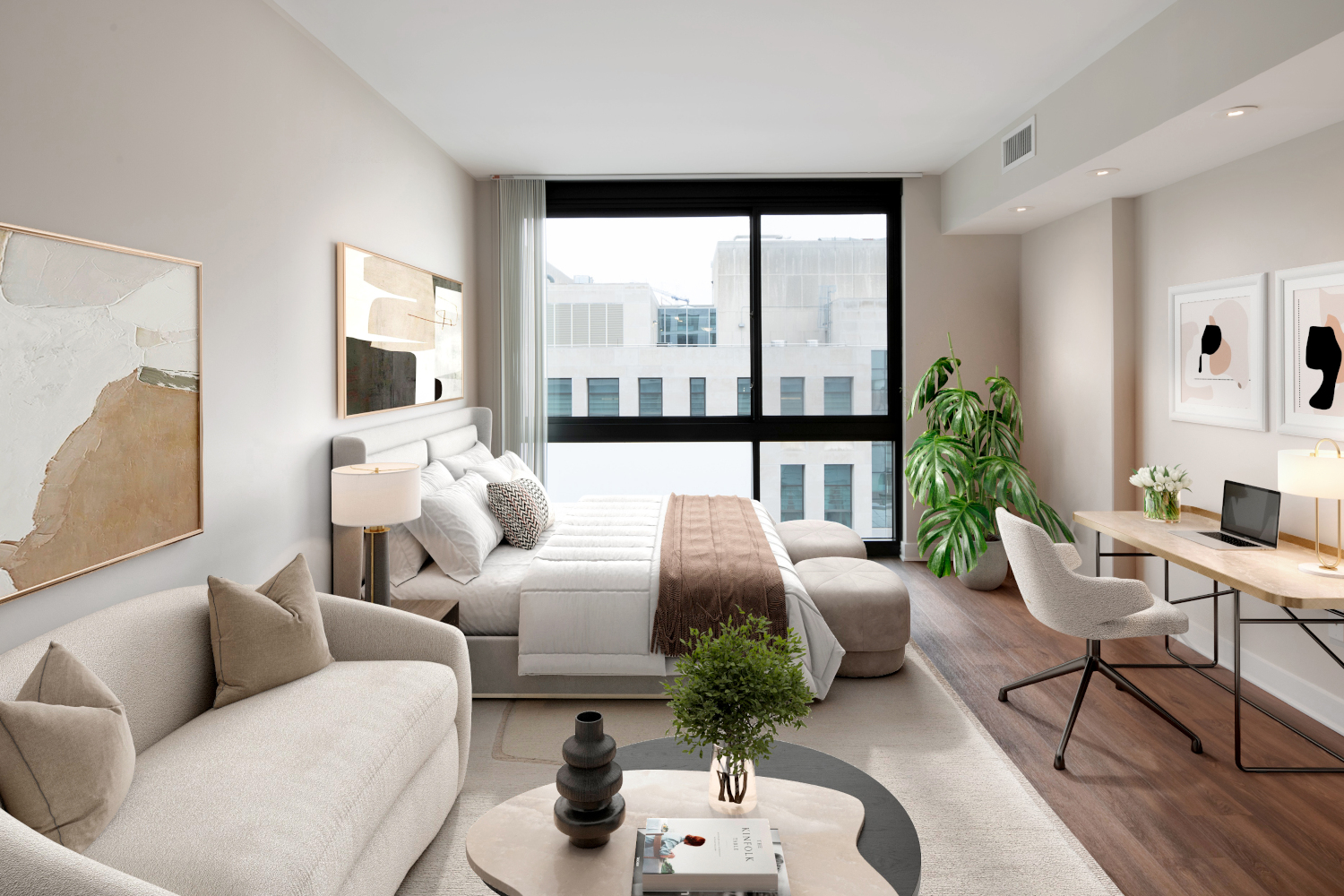 565 Penn Residences : Large floor to ceiling windows bring in the perfect afternoon lighting	