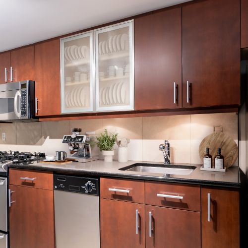 Ample kitchen cabinetry for all of your storage needs	
