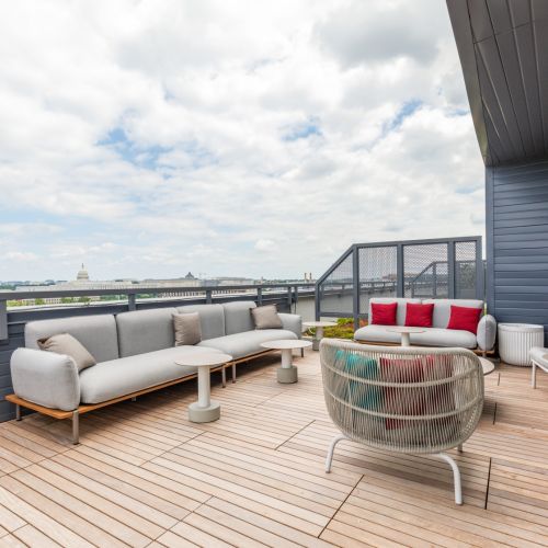 Private outdoor patios to take in the cityscape