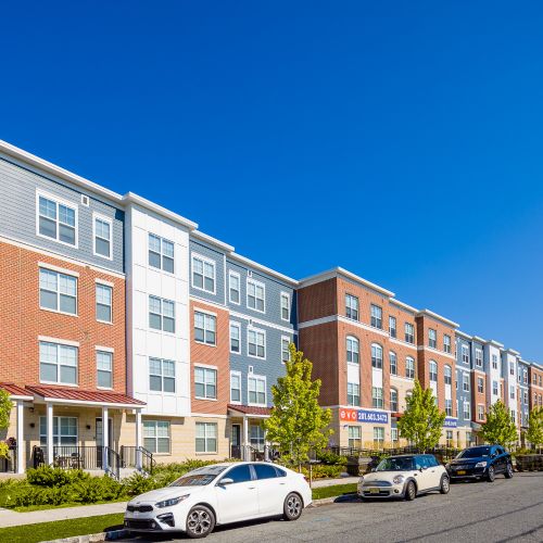 Exterior view of building from street 	