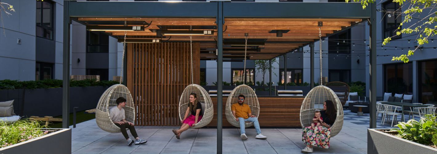 Relax in the outdoor terrace	