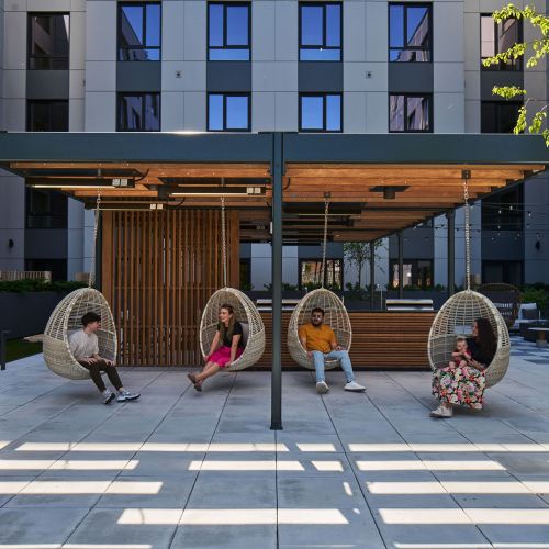 Relax in the outdoor terrace	