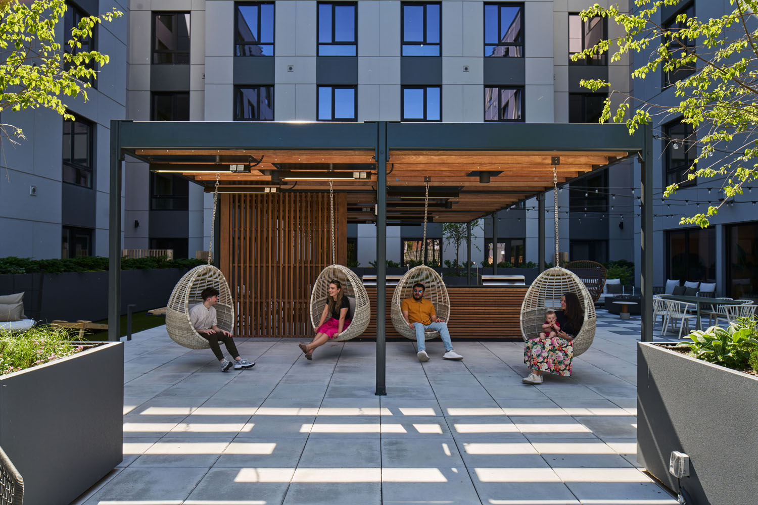 Relax in the outdoor terrace	