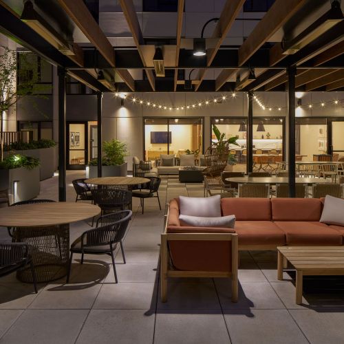 Spacious outdoor terrace	