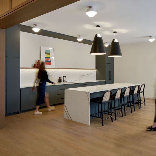 Lounge kitchen with terrace access	