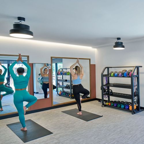 Find your zen in the yoga room	